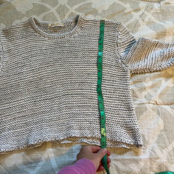 Joah brown Heathered gray knit crop sweater‎ one size - Picture 4 of 7